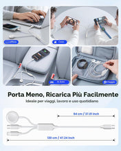 Carica l'immagine nel visualizzatore di Gallery, RAVIAD 3 in 1 Caricatore Apple Watch per Apple Watch, USB C, Lightning 1.2M