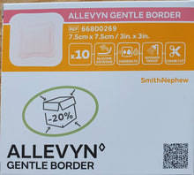 Carica l'immagine nel visualizzatore di Gallery, Allevyn, Gentle Border 66800269 - 10 cerotti adesivi in schiuma, 7,5 x 7,5 cm