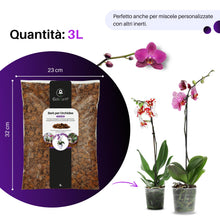 Carica l'immagine nel visualizzatore di Gallery, GebEarth® | Bark per Orchidee Professionale 【3 litri】| Pezzatura 10 – 15 mm | Substrato a base di Corteccia 100% Natural