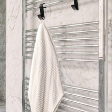 Carica l'immagine nel visualizzatore di Gallery, Sillar Ganci per termoarredo neri 8 pezzi – ganci scaldasalviette bagno senza forare, appendini termoarredo bagno, ganci