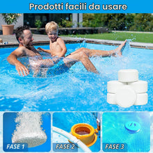 Carica l'immagine nel visualizzatore di Gallery, Rakiuty 100 PCS Pool Cleaning Tablets, Multifunction Compresse Effervescenti per Piscina, Swimming Pool Tablets, per Pis