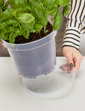 Carica l'immagine nel visualizzatore di Gallery, Garronda Sottovaso per Piante Rotondi in Plastica da Esterno e da Interno per Fiori e Giardini GD-0026 (1 Pezzo - Traspa
