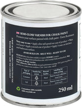 Carica l'immagine nel visualizzatore di Gallery, bianco Shabby Finitura Protettiva Trasparente Semi Lucida per Chalk Paint 250ml – Antigraffio e Idrorepellente per Mobil