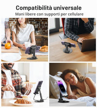 Carica l'immagine nel visualizzatore di Gallery, BHHB Supporto Telefono Regolabile, Supporto regolabile per cellulare Pieghevole, Angolo e altezza Supporto telefonico re