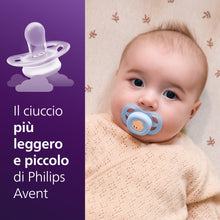 Carica l'immagine nel visualizzatore di Gallery, Philips Avent Ultra Start Ciuccio - Design ortodontico, per neonati, tettarella simmetrica in morbido silicone, senza BP