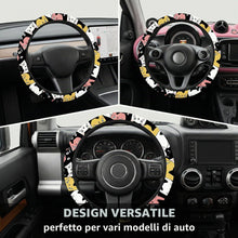 Carica l'immagine nel visualizzatore di Gallery, Coprivolante Auto Universale, Copri Volante per Auto Universale, Copri Sterzo Antiscivolo, Morbido Elastico Copri Volant