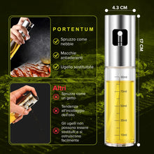 Carica l'immagine nel visualizzatore di Gallery, PORTENTUM Spruzzatore Olio Spray Premium per Cucina e Friggitrice ad Aria 100ml Spray Olio Cucina Antigoccia, Oliera di Vetro con Dispenser Accessori Friggitrice Senza Olio