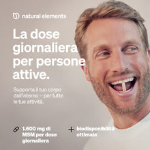 Carica l'immagine nel visualizzatore di Gallery, Integratore MSM Puro 99,9% Metilsulfonilmetano – Zolfo Organico MSM – 1600mg – 365 capsule vegan – per la Salute di Ossa