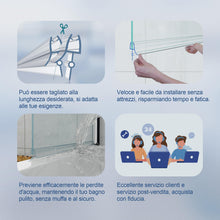 Carica l'immagine nel visualizzatore di Gallery, HNNHOME Guarnizione Doccia Sottoporta Box Doccia Vetro 4-6mm Gap 22mm