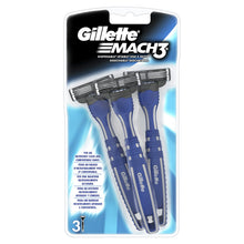 Carica l'immagine nel visualizzatore di Gallery, Gillette Mach 3 Rasoio Uomo, 3 Lamette da Barba da 3 Lame, Multicolore