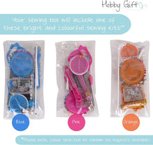Carica l'immagine nel visualizzatore di Gallery, Hobby Gift Scatola Media per Cucito con Manico - Cestino Porta Cucito in Cotone con Scomparti per Strumenti e Accessori Creativi - 18,5 x 25,5 x 14,5 cm, Pois Verde Acqua