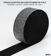 Carica l'immagine nel visualizzatore di Gallery, IPEA Elastico per Cucito LUREX - Corda Elastica da Cucire - 10 METRI - Made in Italy - Nastro Elastico da Cucito 40 mm Brillante per Accessori, Vestiti, Gonne, Borse, Cinture - Fettuccia - Argento