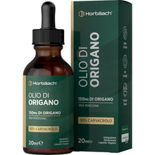 Carica l'immagine nel visualizzatore di Gallery, Olio di Origano Gocce - 100% Puro - Alto dosaggio di Carvacrolo - 20 ml