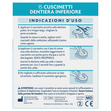 Carica l'immagine nel visualizzatore di Gallery, Algasiv Cuscinetti Adesivi Dentiera Inferiore, Durata 24 Ore, 15 Pezzi