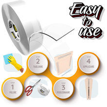 Carica l'immagine nel visualizzatore di Gallery, Nano Tape, Nastro Biadesivo Extra Forte in Gel Trasparente Rimovibile e Lavabile, Non lascia tracce, Rotolo Grande 4M
