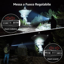 Carica l'immagine nel visualizzatore di Gallery, Lepro Torcia LED Potente Professionale Zoomabile,3 AAA Batterie Incluse