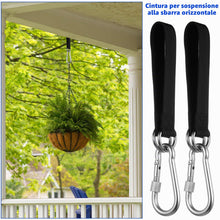 Carica l'immagine nel visualizzatore di Gallery, 4 Set Cinghie per Amaca All'aperto, 30,5 cm Kit di Fissaggio per Amaca, Attacco per Altalena Albero, Fissaggio per Altal