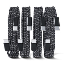 Carica l'immagine nel visualizzatore di Gallery, YISH Cavo USB C to USB C 60W：[0.5M+1M+1M+2M] PD3.0 Cavo USB Type C to Type C Ricarica Rapida 4Pezzi Nylon Intrecciato Ca
