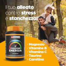 Carica l'immagine nel visualizzatore di Gallery, FUNZIONE ENERGIA, Integratore Stanchezza, 60 Cps, Made in Italy