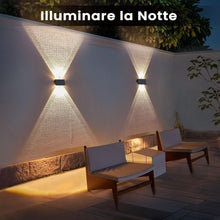 Carica l'immagine nel visualizzatore di Gallery, Lampada Solare da Esterno di 4 Pezzi Alto e Basso Luci Solari Esterno Energia Bianco Caldo Illuminazione per Esterni 100