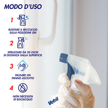 Carica l'immagine nel visualizzatore di Gallery, Vetril Detergente Spray Vetri e Superfici con Ammoniaca, 650 ml x 4