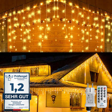 Carica l'immagine nel visualizzatore di Gallery, WOWDSGN Luci Natale Esterno Cascata 15M 660LED, Luci di Natale da Esterno, Tenda Luminosa Natale con Timer, 8 Modalità, 