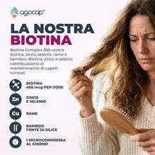 Carica l'immagine nel visualizzatore di Gallery, BIOTINA CAPELLI - Formula di Ricrescita 360°, Integratori per capelli