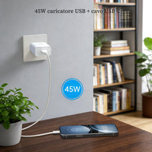 Carica l'immagine nel visualizzatore di Gallery, ‌Vumerzy Caricatore Rapido 45W con Cavo USB C 6A Compatibile con OPPO Reno 13FS / 13 F / 12F/ 11F 5G / 10 5G / A18 / A38
