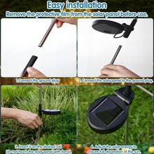 Carica l'immagine nel visualizzatore di Gallery, Luci Solari da Giardino,4 Pezzi 120 LED Luci da Esterno Giardino Solari con 8 Modalità, IP65 Impermeabie Solare Fuochi D