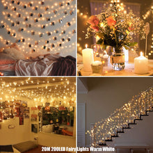 Carica l'immagine nel visualizzatore di Gallery, 20m ha condotto le luci della stringa 200 leds Usb alimentato, luci di filo di rame fata impermeabile per recinzione pat
