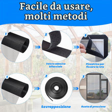 Carica l'immagine nel visualizzatore di Gallery, Tapvai Rete Zanzariera Ricambio 120 x 250cm Tagliabile Resistente(Nero)