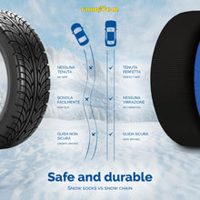 Carica l'immagine nel visualizzatore di Gallery, Goodyear Calze da Neve Star Gripper Omologate Italia EN 16662-1:2020 Due Catene da Neve in Tessuto per Auto, Snow Sock T