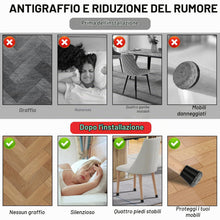 Carica l'immagine nel visualizzatore di Gallery, Auauraintt 40 Pezzi Gommini per Sedie, Tappi Piedini Silicone