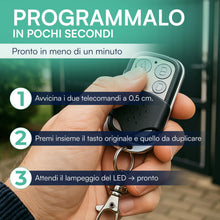 Carica l'immagine nel visualizzatore di Gallery, TEMPO DI SALDI Telecomando Cancello Universali frequenza 433,92 MHz a Codice Fisso, Apricancello Universale facile da pr