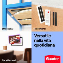 Carica l'immagine nel visualizzatore di Gallery, GAUDER Nastro magnetico A+B autoadesivo per zanzariere (1+1 m)