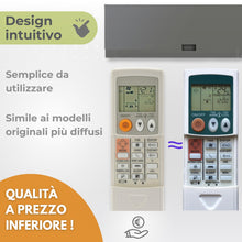 Carica l'immagine nel visualizzatore di Gallery, Wellclima WEC-MI1 Telecomando Universale per Condizionatori Mitsubishi, Pronto all'Uso in Secondi, Compatibile con Pompa