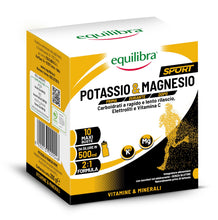 Carica l'immagine nel visualizzatore di Gallery, Equilibra Magnesio e Potassio Sport, Con Elettroliti e Carboidrati,10 Buste