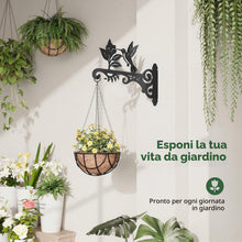 Carica l'immagine nel visualizzatore di Gallery, Bamworld Staffe da Parete per Piante, Set da 2, Nero