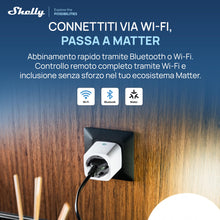 Carica l'immagine nel visualizzatore di Gallery, Shelly Plug M Gen3 Bianco - Presa Intelligente Wi-Fi &amp; Matter (Tipo F), Misurazione Consumi, 13A, 3000W, Nessun Hub Rich