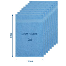 Carica l'immagine nel visualizzatore di Gallery, nice homeit Set 8 Asciugamani ospite in Cotone 35x55 in 100% cotone filato ad anello – set asciugamani bagno viso e bide