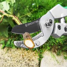 Carica l'immagine nel visualizzatore di Gallery, GRÜNTEK Forbici da Giardino Professionali. Cesoie da Potatura Giardino Piccole. Taglio a incudine. Forbici in alluminio 