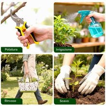 Carica l'immagine nel visualizzatore di Gallery, Bamworld Set da 9 Pezzi Attrezzi da Giardinaggio in Acciaio Inossidabile Resistente Antiruggine con Organizer Ideale, Ki
