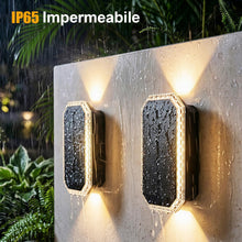 Carica l'immagine nel visualizzatore di Gallery, Lampada Solare da Esterno Alto e Basso, Applique Solare 3 Modalità IP65 Impermeabile, Faretti Lampade Luci Solari da Est