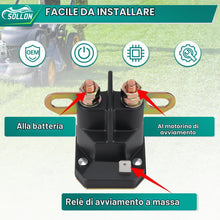 Carica l'immagine nel visualizzatore di Gallery, 812-1211-211 Interruttore A Relè Solenoide 12 V 3 terminali per trattorini falciatrici MTD 725-1426 925-1426 925-1426A 7
