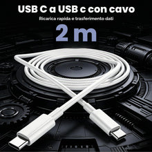 Carica l'immagine nel visualizzatore di Gallery, 45W USB C Caricatore Alimentatore con Cavo di Ricarica Tipo C da 2M（Bianco）