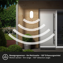 Carica l'immagine nel visualizzatore di Gallery, BRILONER - Lampada da parete a LED per esterni IP65 con rilevatore di movimento, portata fino a 6 m, rilevamento a 100 g