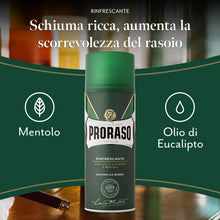 Carica l'immagine nel visualizzatore di Gallery, Proraso Schiuma da Barba Rinfrescante, 4 x 400 ml