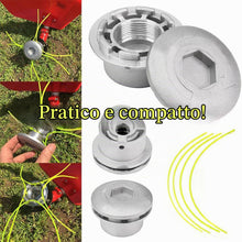 Carica l'immagine nel visualizzatore di Gallery, Testina Decespugliatore Universale, 2 Pezzi Alluminio Testa Decespugliatore, Testine per Tagliaerba in con 8 Linee, Test