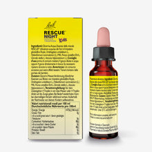 Carica l'immagine nel visualizzatore di Gallery, Rescue Night Kids 10ml, Gocce per Bambini con Fiori di Bach, Senza Alcool, Senza Zucchero, Senza Glutine, Vegano