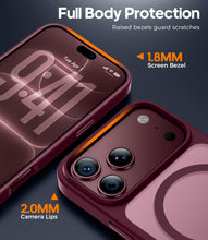 Carica l'immagine nel visualizzatore di Gallery, Qasyfanc Magnetica Cover per iPhone 18 Pro/iPhone 17 Pro Borgogna